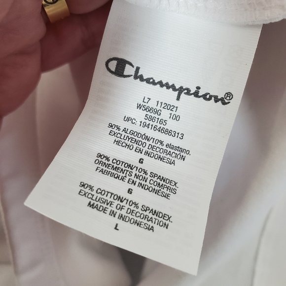 Champion white authentic crop sleeveless top NWT - Picture 6 of 7